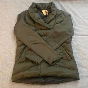 Olive green pull over with side zip